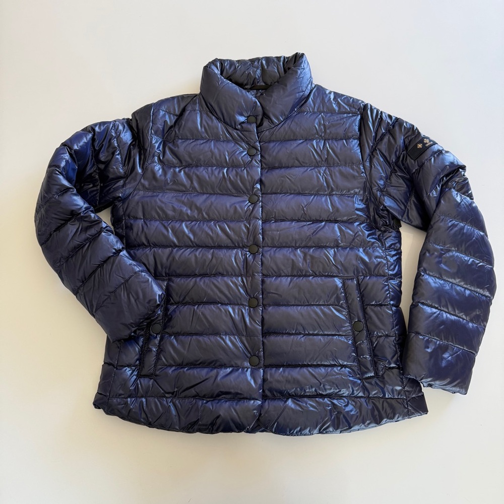 Tatras-Genuine Goose Down-Navy-Snap-Woman’s Winter Jacket-Warm-Packable-Size 3